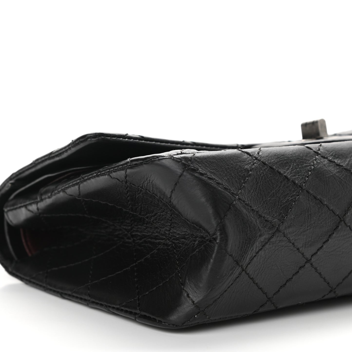 Aged Calfskin Quilted 2.55 Reissue 225 Flap Black