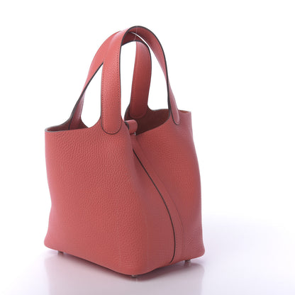 Hermes Taurillon Clemence Picotin Lock 18 PM Rose Jaipur 3 of 11