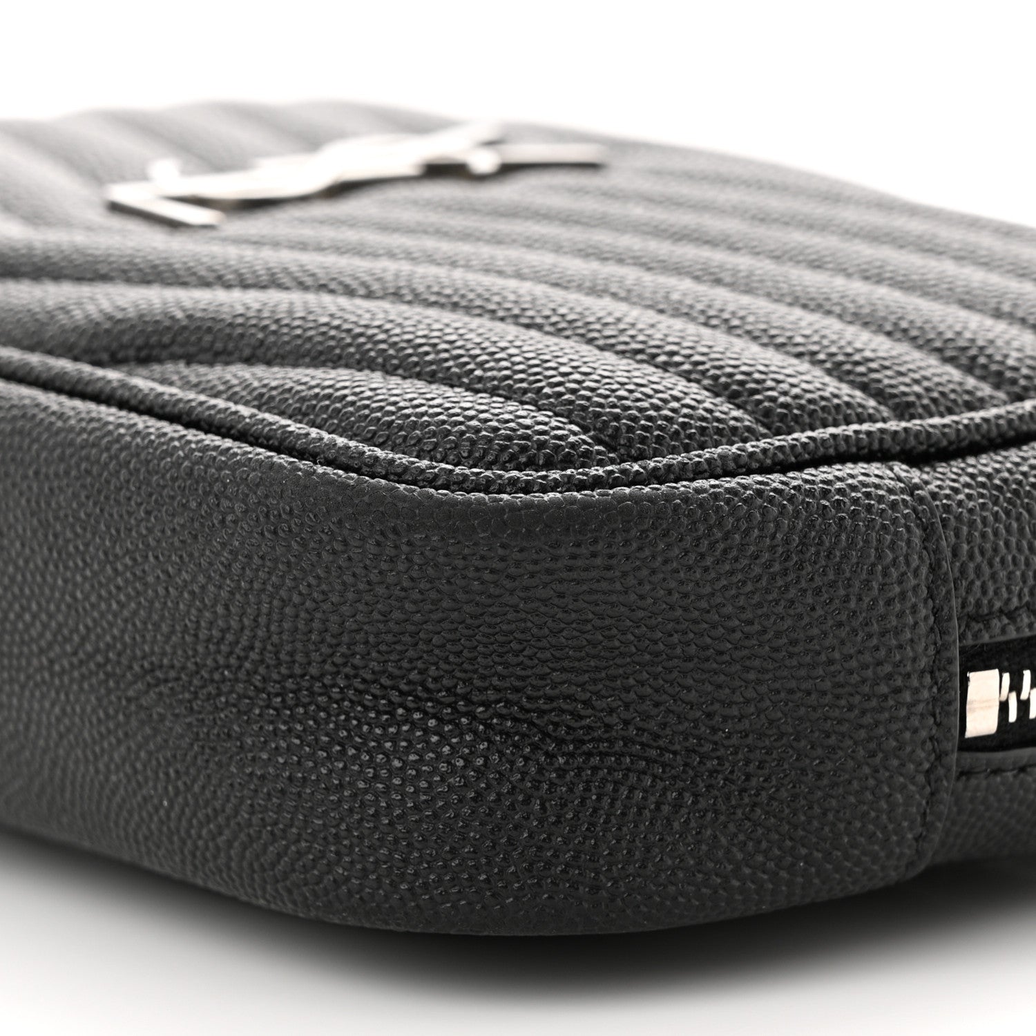 Saint Laurent Grain De Poudre Matelasse Monogram Mini Lou Camera Bag Black 10 of 11