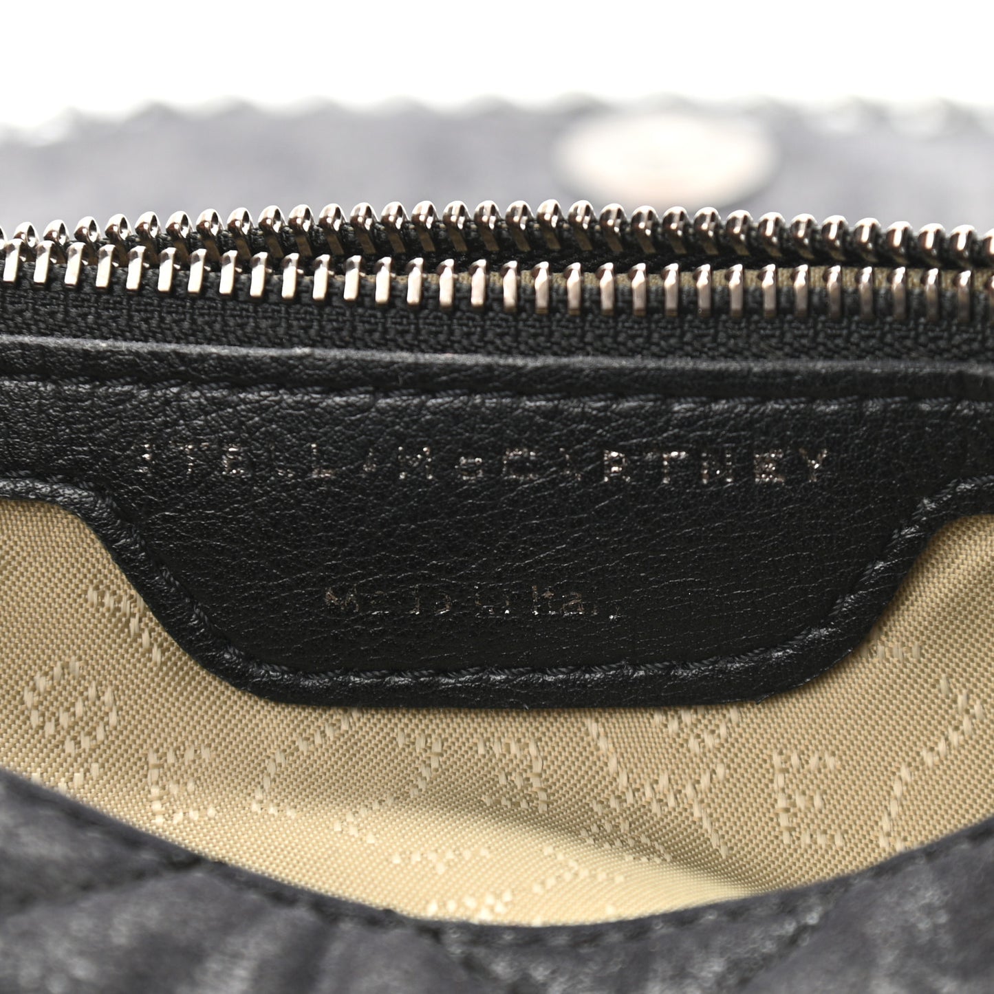 Shaggy Deer Quilted Falabella Shoulder Bag Black
