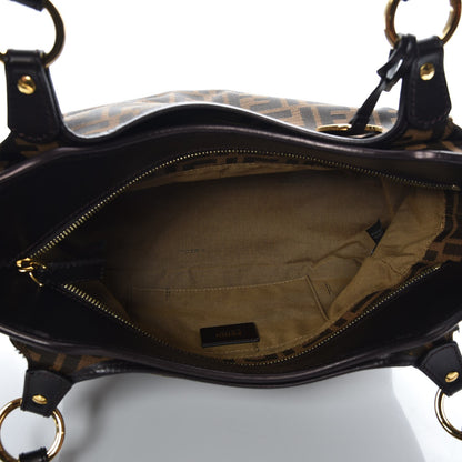 Fendi Zucca Small Chef Shopping Tote Tobacco Moro 5 of 11
