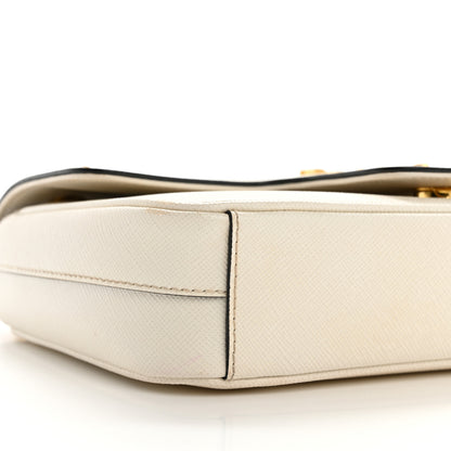 Prada Saffiano Flap Shoulder Bag Bianco 9 of 12