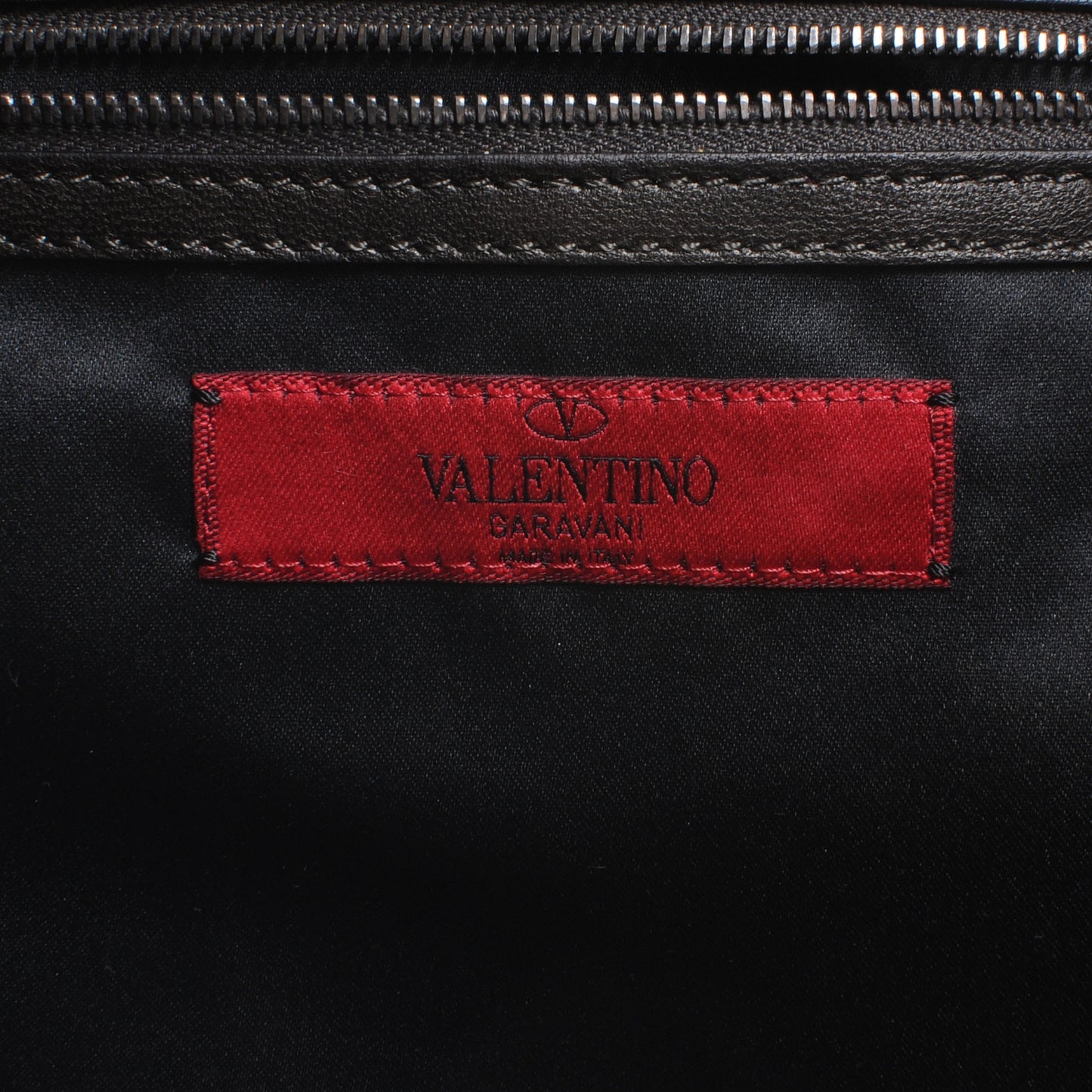Leather Sequin Chain Glam Tote Black