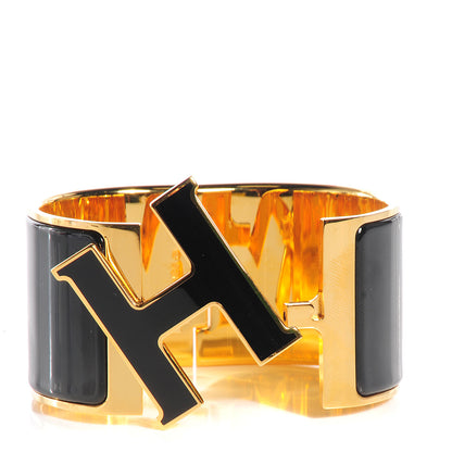 Hermes Enamel Extra Wide Clic Clac H Bracelet PM Black 5 of 5