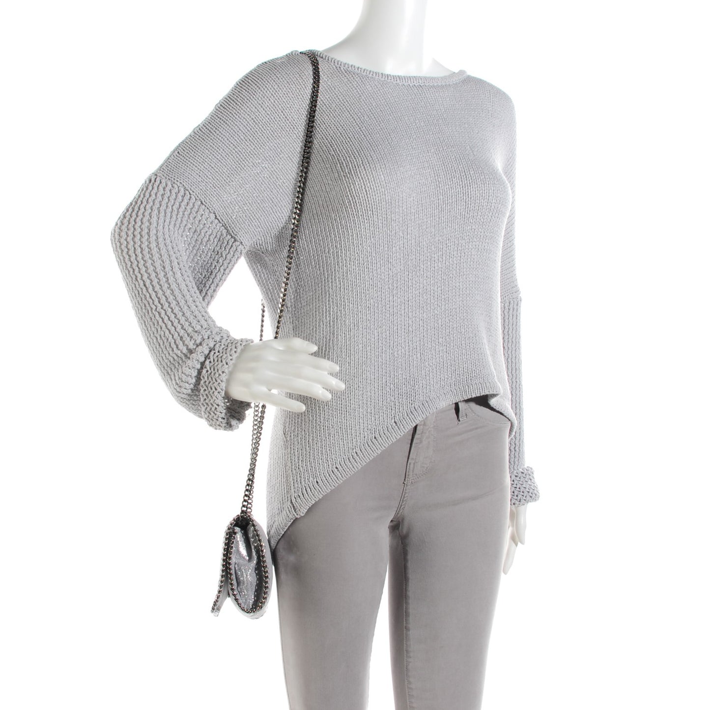 Shaggy Deer Falabella Crossbody Bag Silver