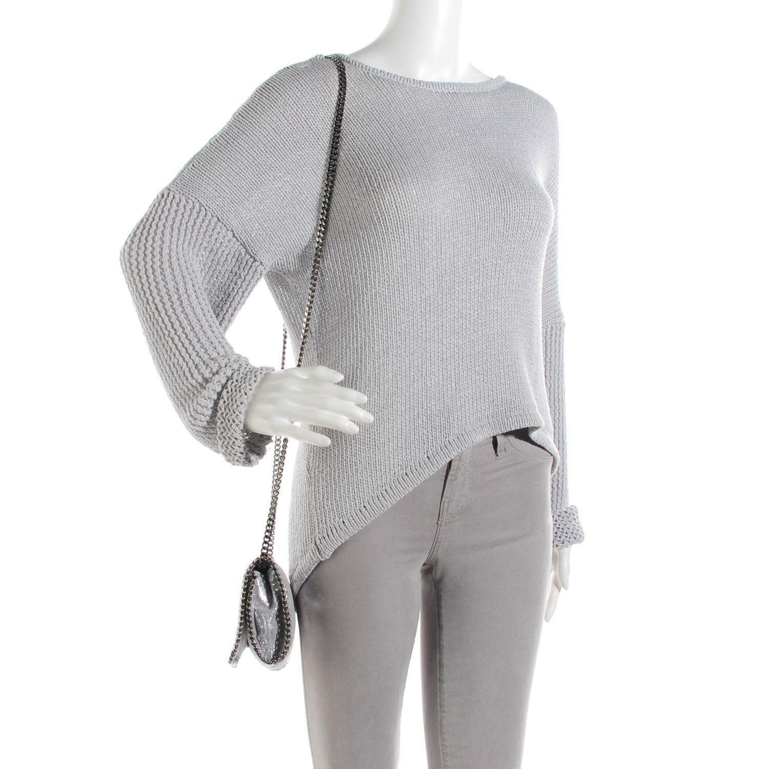 Stella McCartney Shaggy Deer Falabella Crossbody Bag Silver 2 of 7