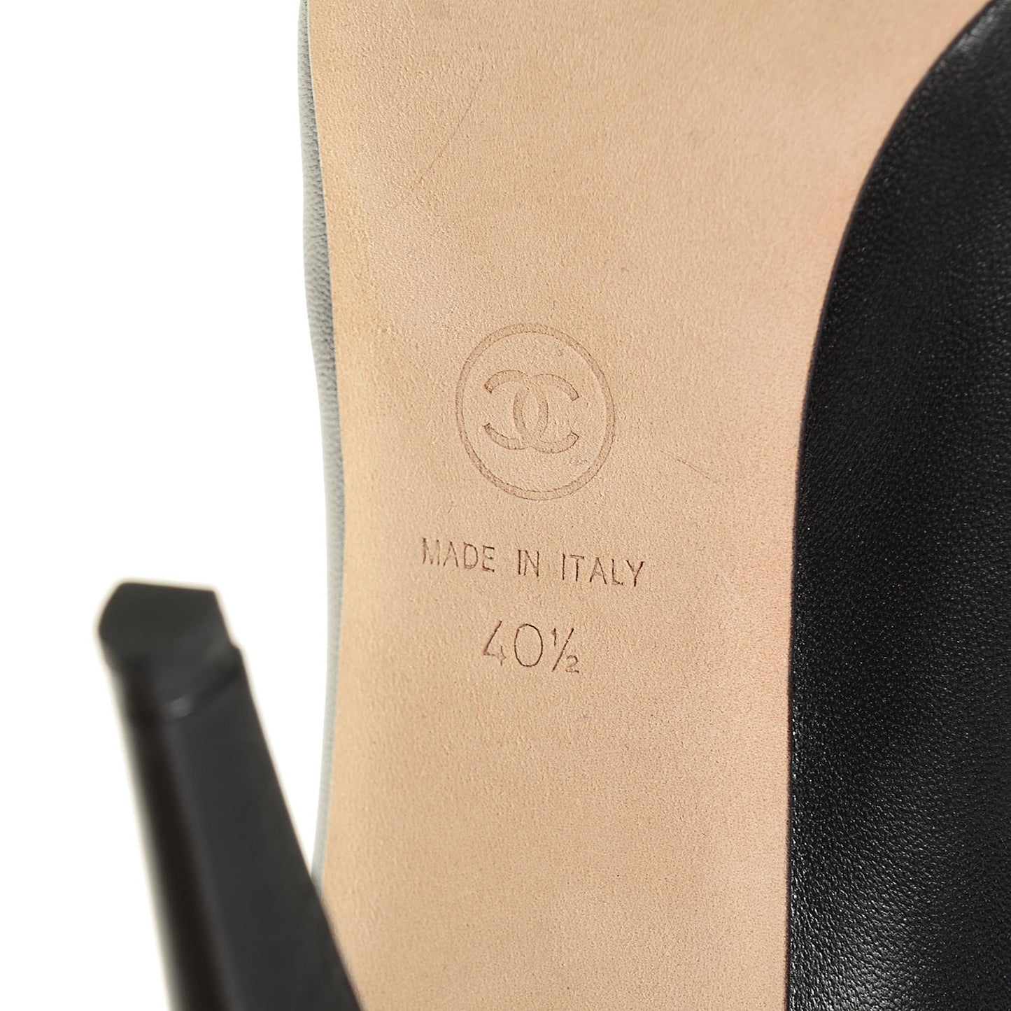 Lambskin CC Cap Toe Ankle Boots 40.5 Black