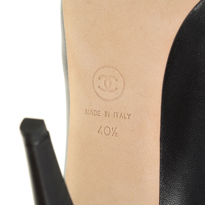 Chanel Lambskin CC Cap Toe Ankle Boots 40.5 Black 6 of 8