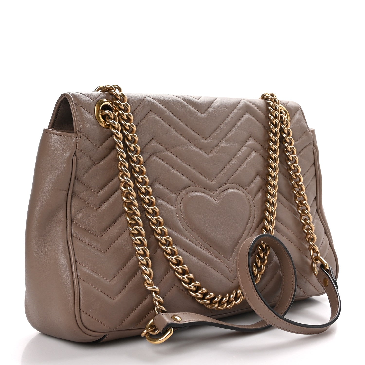 Gucci Calfskin Matelasse Medium GG Marmont Shoulder Bag Porcelain Rose 3 of 10