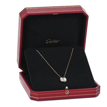 Cartier 18K Yellow Gold Diamond Mother of Pearl XS Amulette de Cartier Pendant Necklace 5 of 5