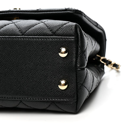 Chanel Caviar Quilted Extra Mini Coco Handle Flap Black 10 of 11