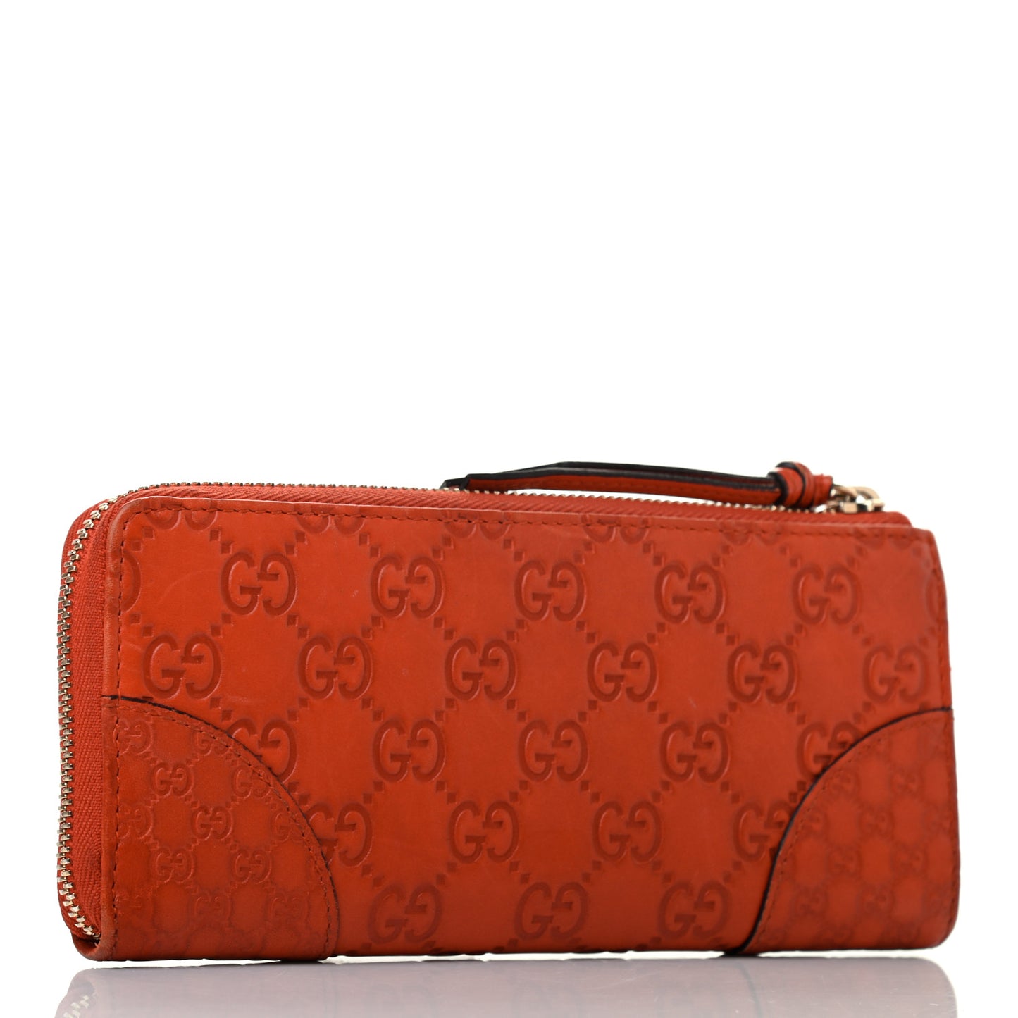 Guccissima Bree Zip Around Wallet Orange