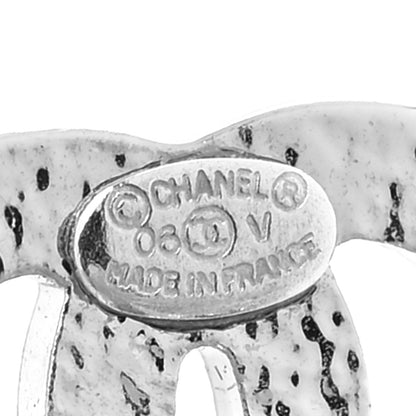 Chanel Crystal CC Clip On Earrings Silver 4 of 4