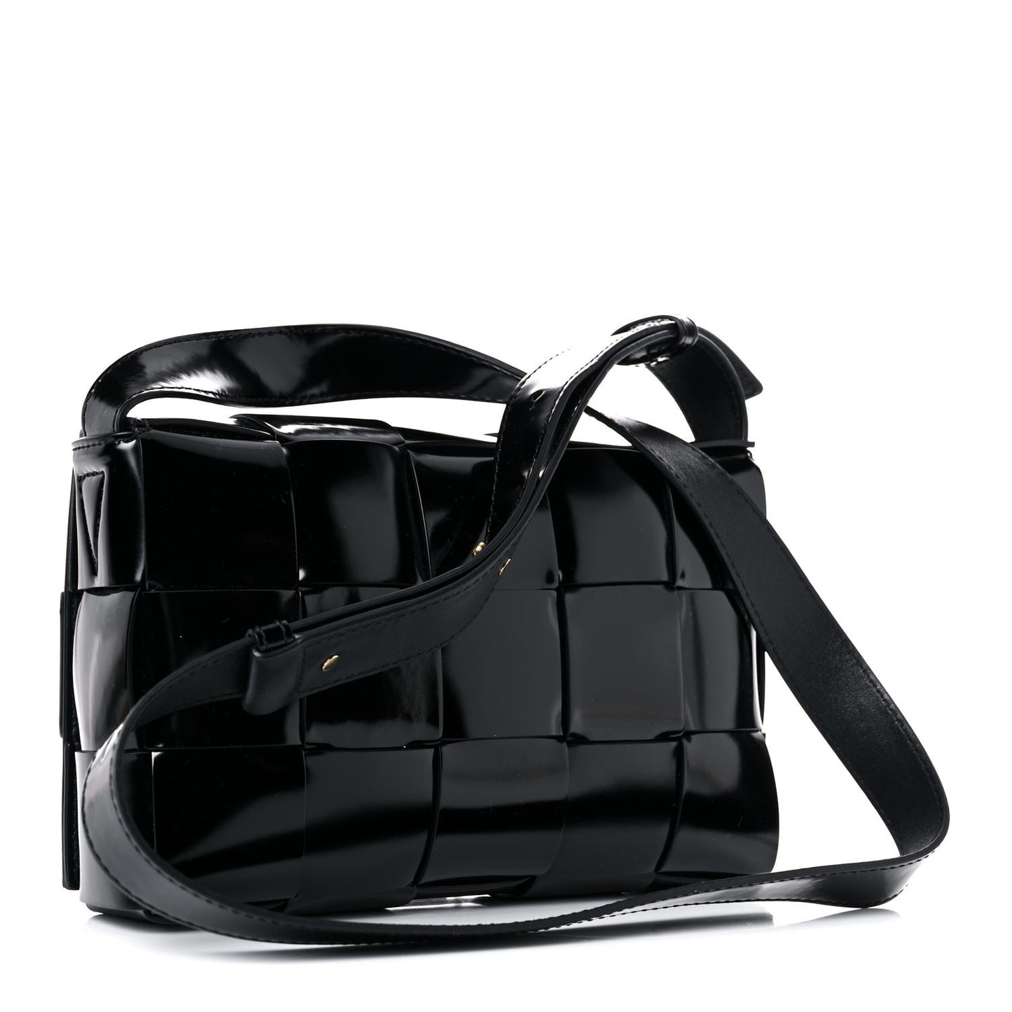 Spazzolato Maxi Intrecciato Cassette Crossbody Bag Black