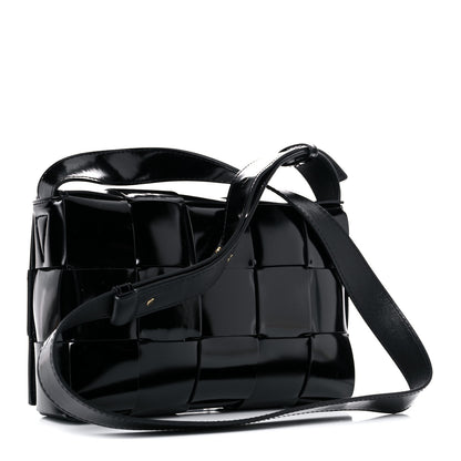 Bottega Veneta Spazzolato Maxi Intrecciato Cassette Crossbody Bag Black 3 of 14