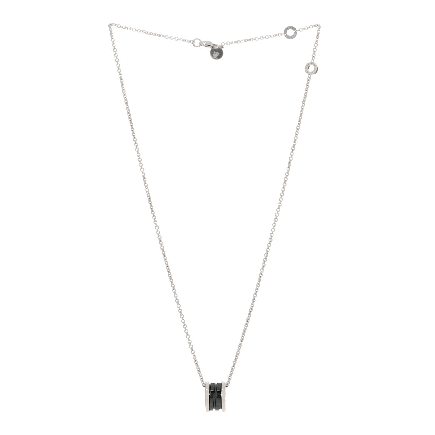 Bulgari Sterling Silver Ceramic Save The Children Pendant Necklace 2 of 3