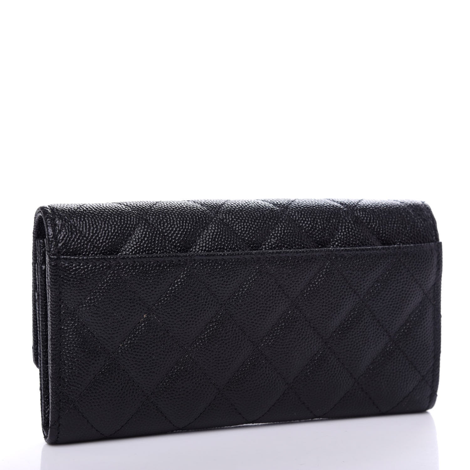 Chanel Caviar Quilted Large Golden Class Gusset Flap Wallet Black 3 of 8