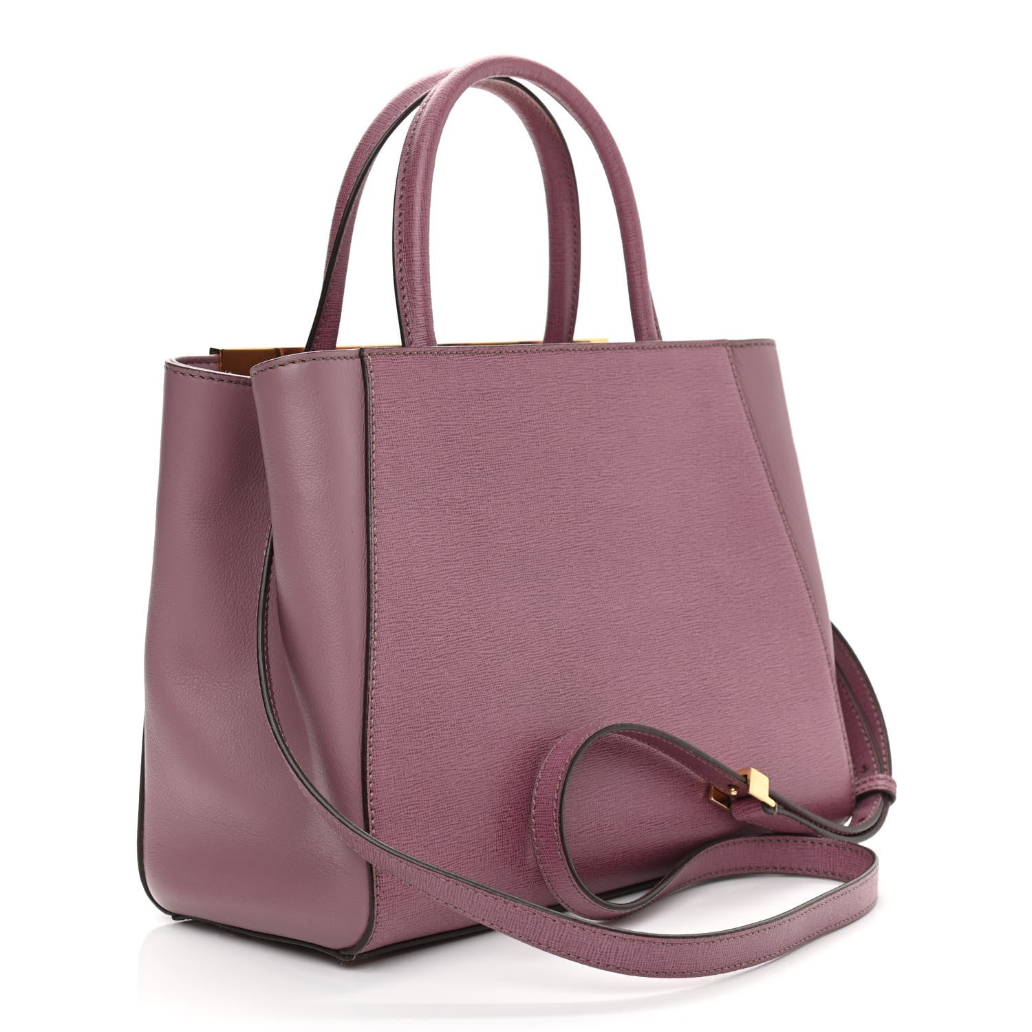 Fendi Vitello Elite Flamingo Petite 2Jours Tote Lilla Glicine 2 of 9