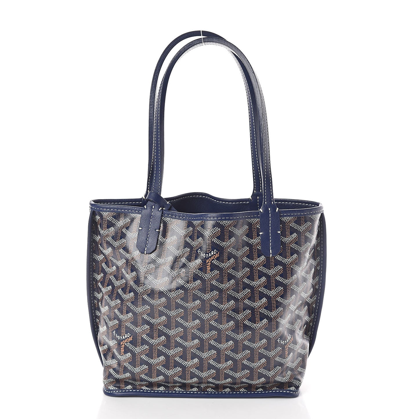 Goyardine Reversible Mini Anjou Navy