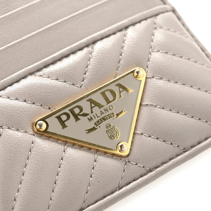 Prada Nappa Impunture Logo Card Holder Pomice 8 of 10