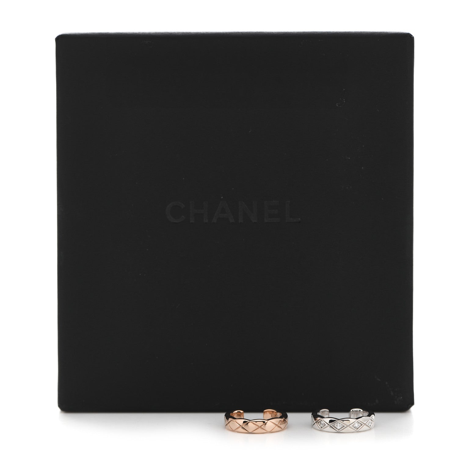 Chanel 18K Beige White Gold Diamond Coco Crush Ear Cuff Earrings 7 of 7