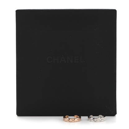 Chanel 18K Beige White Gold Diamond Coco Crush Ear Cuff Earrings 7 of 7
