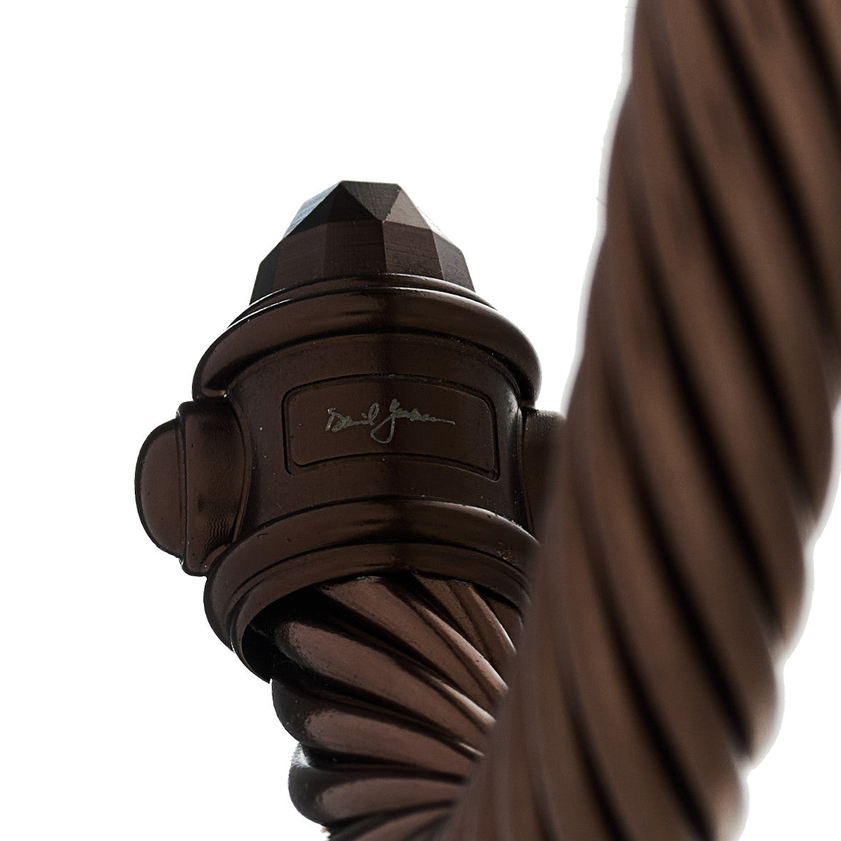Aluminum 10mm Cable Renaissance Bracelet Chocolate