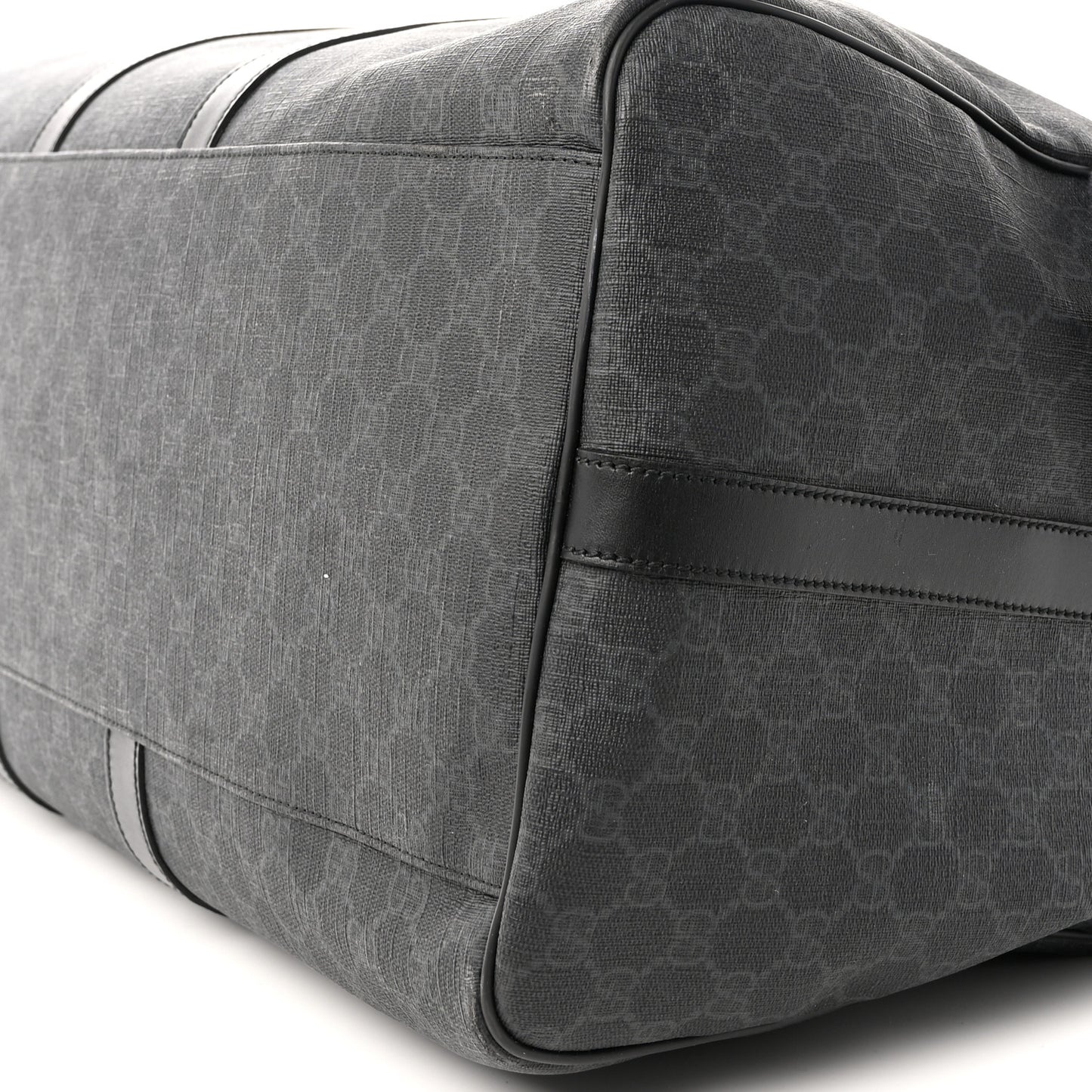 GG Supreme Monogram Medium Carry-On Duffle Bag Black Grey