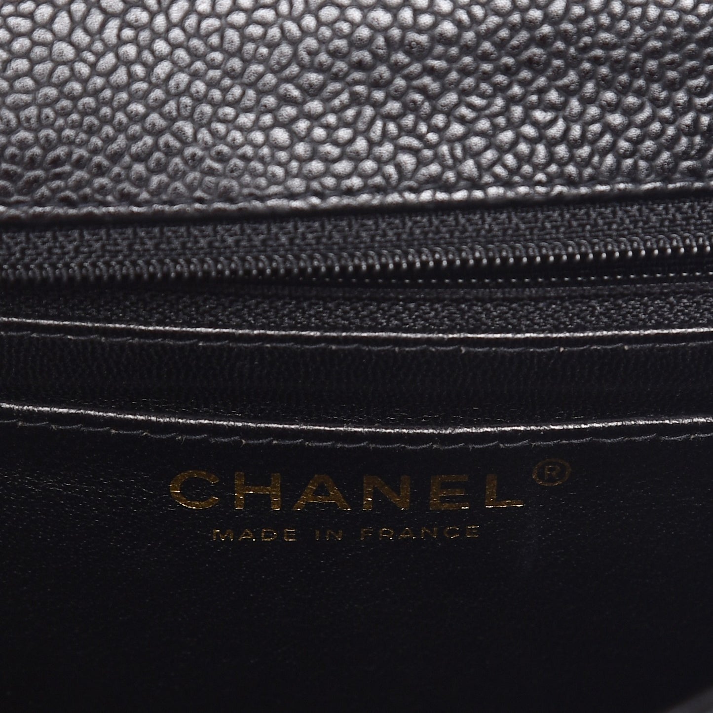 Caviar Quilted Mini Square Flap Black