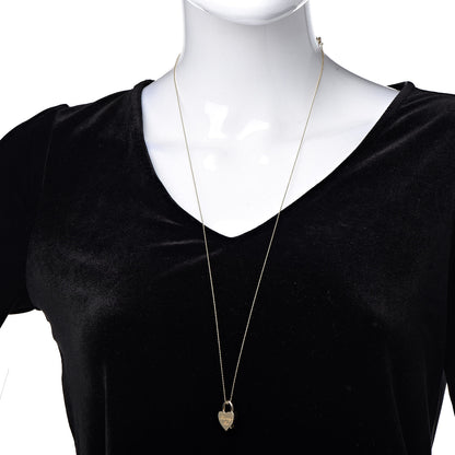 Tiffany 18K Yellow Gold Marry Me Heart Lock Pendant Necklace 2 of 10