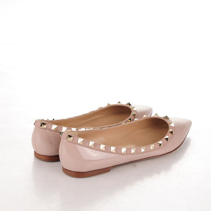 Valentino Garavani Patent Rockstud Ballerina Flats 36.5 Poudre 4 of 6