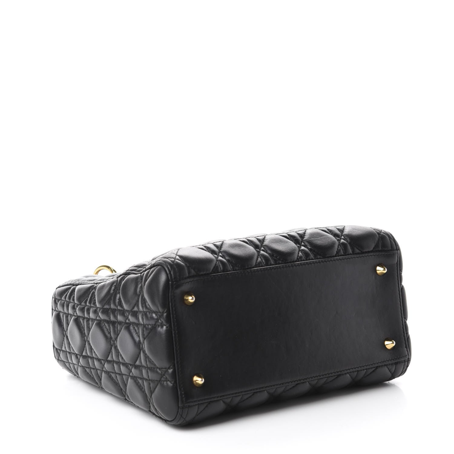 Christian Dior Lambskin Cannage Medium Lady Dior Black 4 of 12