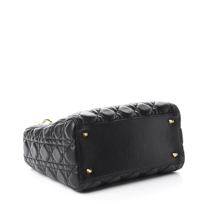 Christian Dior Lambskin Cannage Medium Lady Dior Black 4 of 12