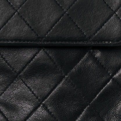 Chanel Lambskin Quilted Medium Double Flap Black 15 of 21