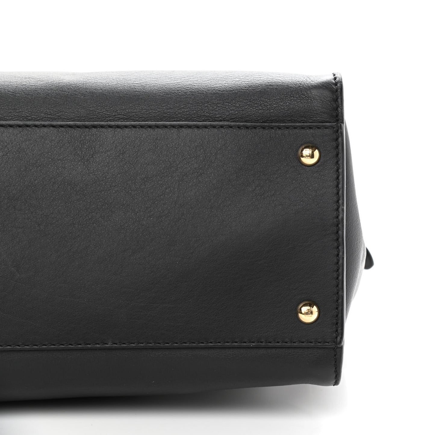 Vitello Seta Shiny Nappa Large Peekaboo Iconic Satchel Black
