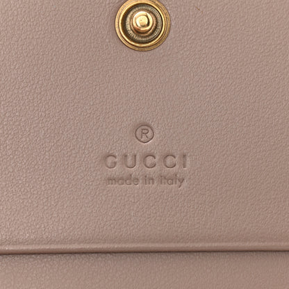 Gucci Calfskin Matelasse GG Marmont Card Case Wallet Porcelain Rose 5 of 7