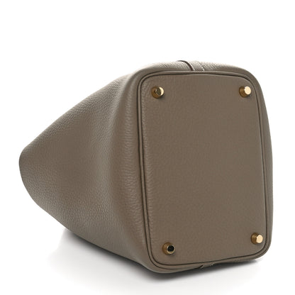 Hermes Taurillon Clemence Picotin Lock 18 PM Etoupe 4 of 11