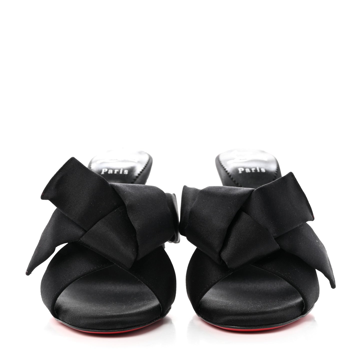 Satin Matricia Bow Sandals 36.5 Black