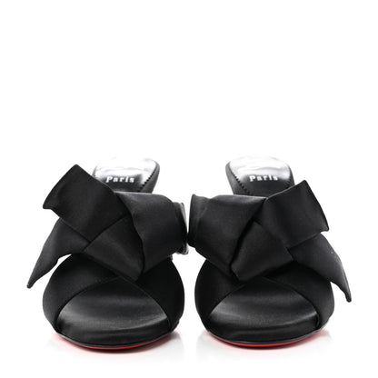 Christian Louboutin Satin Matricia Bow Sandals 36.5 Black 2 of 16