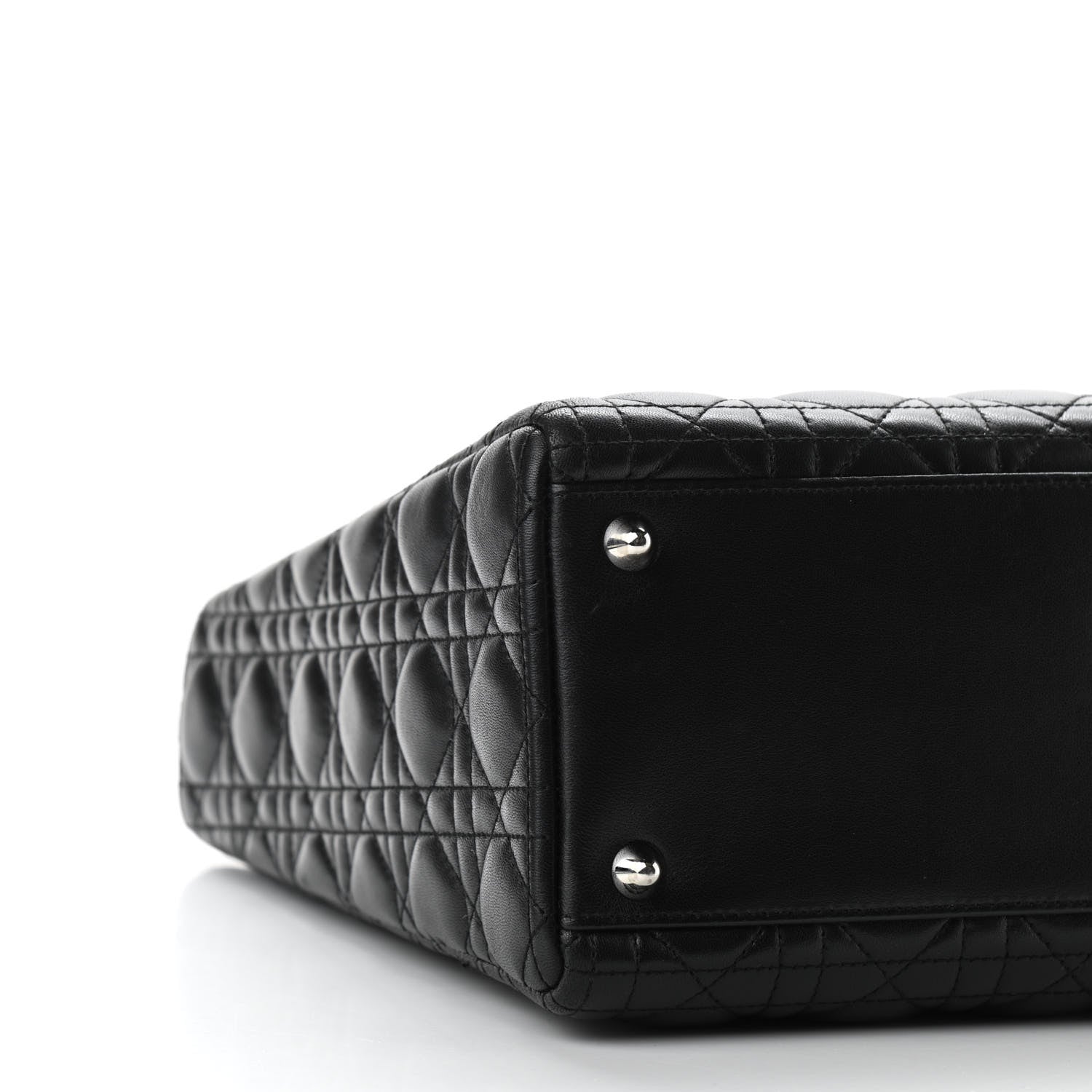 Christian Dior Lambskin Cannage Large Lady Dior Black 9 of 13