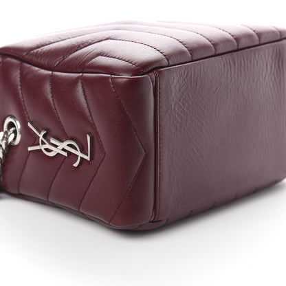 Saint Laurent Calfskin Y Quilted Monogram Small Loulou Bowling Bag Rouge Legion 7 of 8