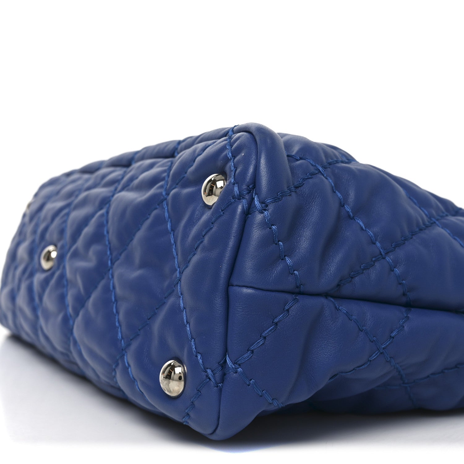 Chanel Calfskin Quilted French Riviera Hobo  Blue 10 of 10