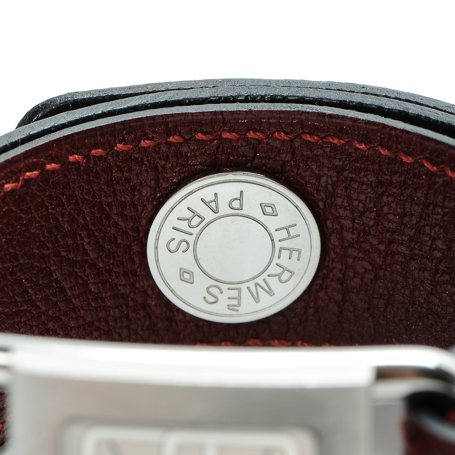 Hermes Stainless Steel Chevre Mysore 31mm Belt Quartz Watch Rouge H 7 of 8