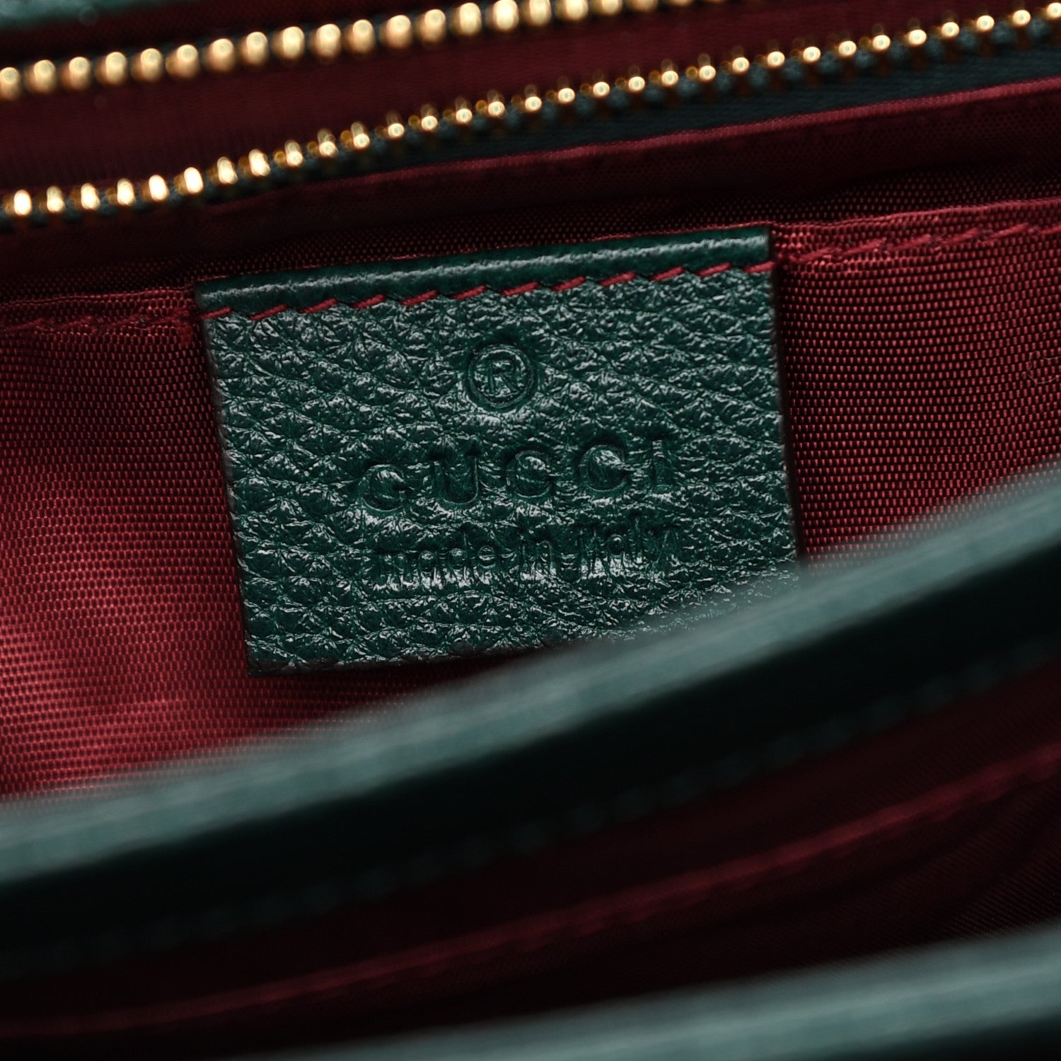 Gucci Grainy Calfskin Small Zumi Shoulder Bag Vintage Green 6 of 9