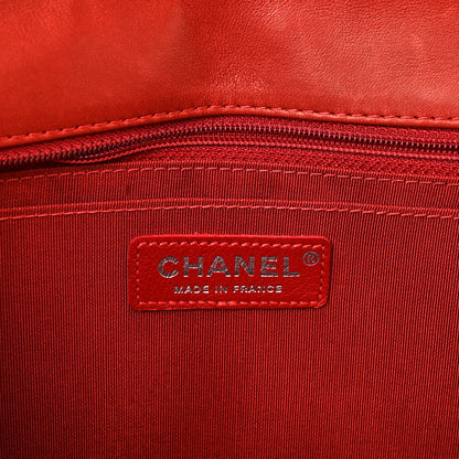 Chanel Lambskin Chevron Jumbo Leo Lion Flap Dark Red 6 of 10