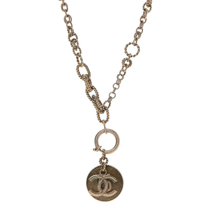 Chanel Medallion CC Chain Necklace Gold 1 of 7