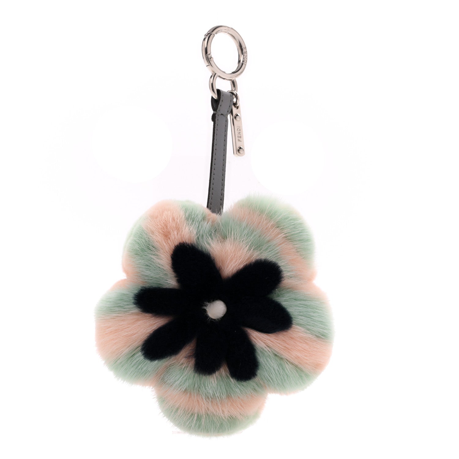 Fendi Mink Fur Vitello Dolce Pequin Flowerland Bag Charm Nausica Medea 1 of 4