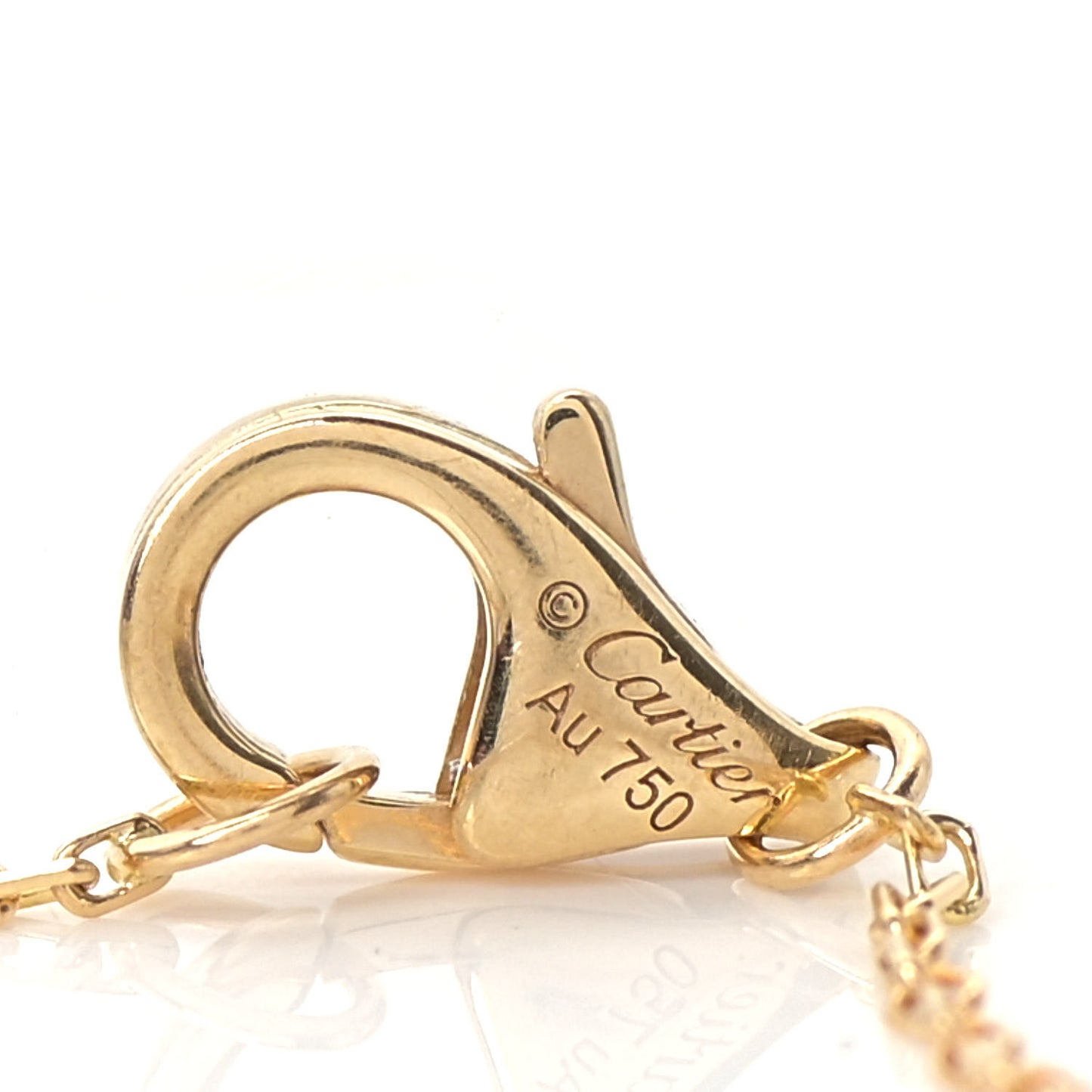 18K Yellow Gold Diamond Mother of Pearl Amulette de Cartier Bracelet