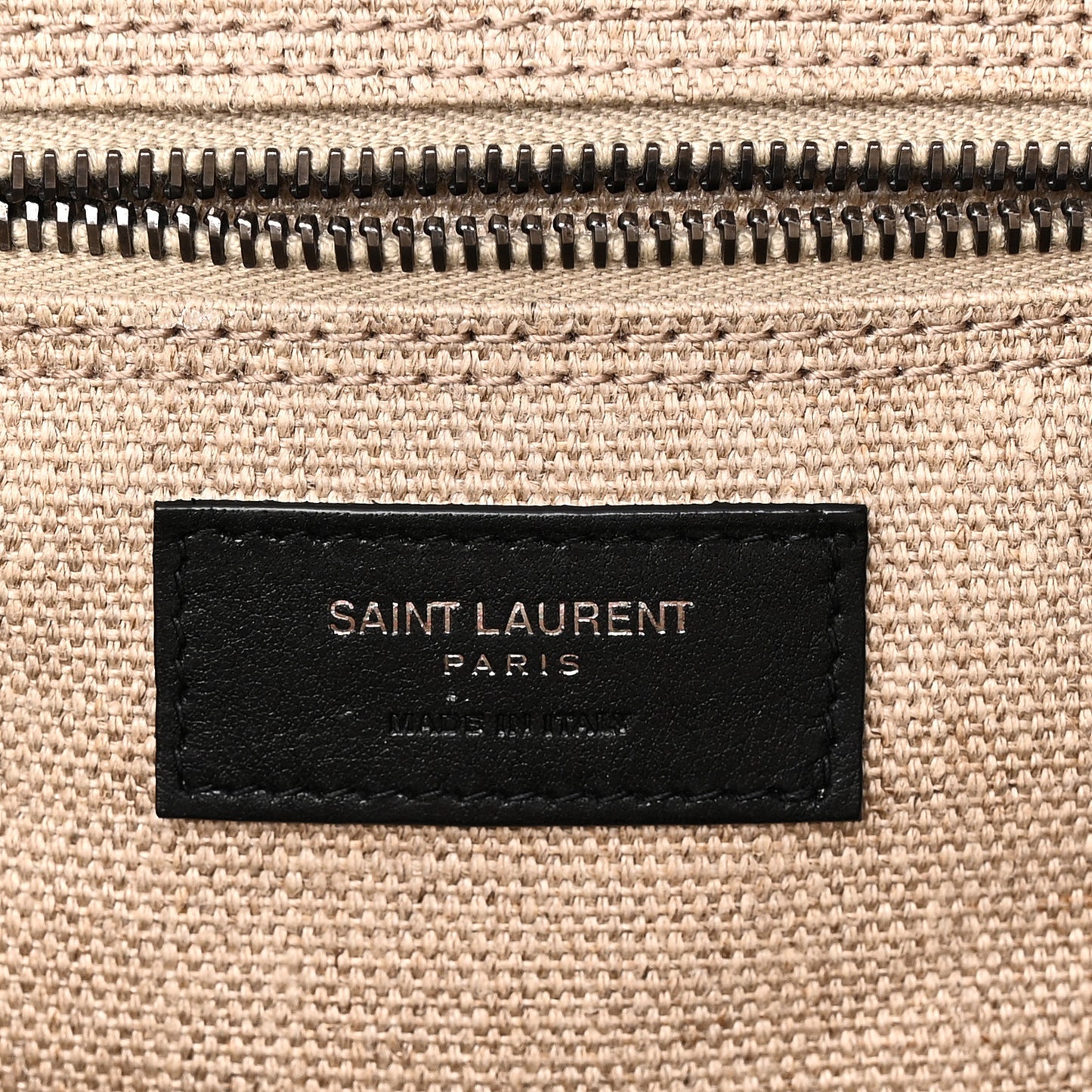 Linen Calfskin Rive Gauche Tote Greggio Natural