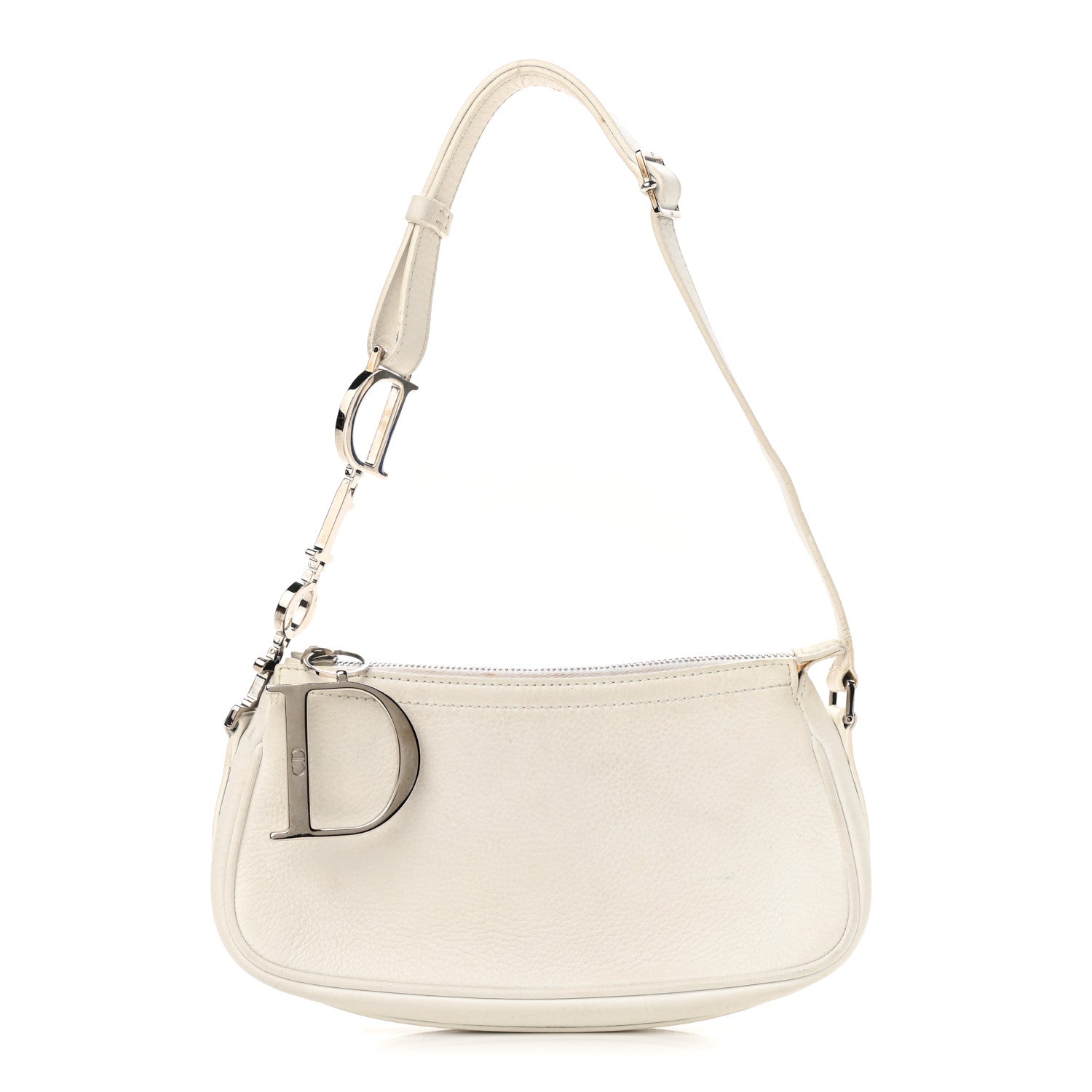 Christian Dior Calfskin Shoulder Bag White 1 of 15
